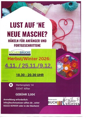 Neue Häkeltermine bis zum Jahresende